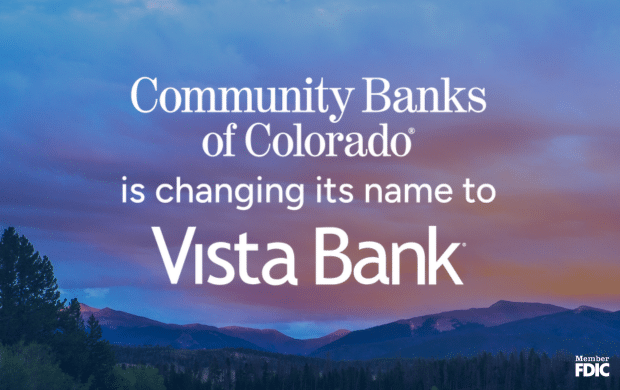 Community Banks is changing its name to Vista Bank