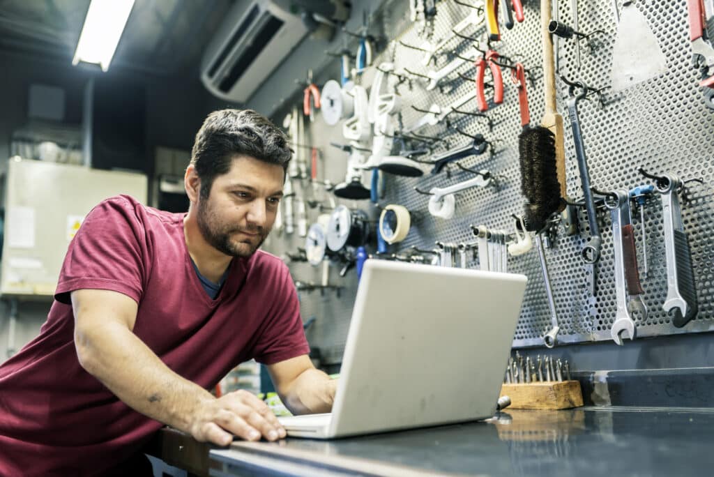 Small business owner in workshop